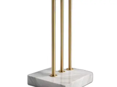 Elegant Marble Gold Table Decor Low-poly 3D model