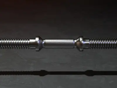 Iron Dumbbell Low-poly 3D model