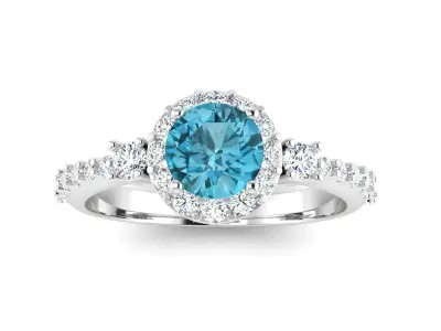 Ring M105 The luxury female ring with gems wedding 3D print model