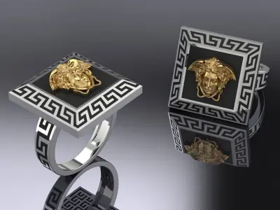 Jewelry Ring Gold 3D print model 59