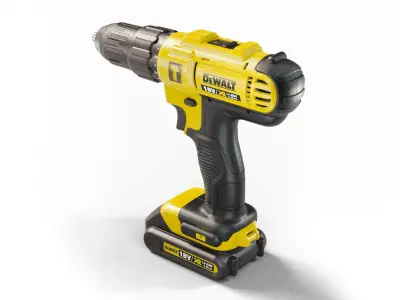 DeWALT Drill driver Low-poly 3D model
