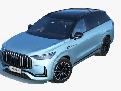 2024 Chery Tiggo9 AWD 7-seater version with low interior 3D model