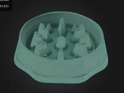 anti-choking feeding bowl Low-poly 3D model
