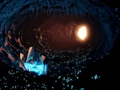 Sci-fi Cave Free 3D model