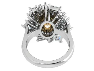 Oval Cut Diamond Luxury Ring 3720 3D print model