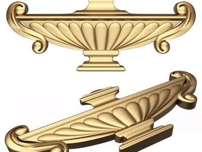 Carved Bas Relief 01 Low-poly 3D model