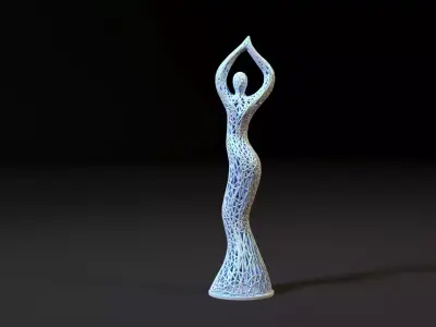 Statuette of a dancing woman 3D print model