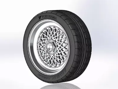 Wheel BBS RS 18inch for scale model 3D print model