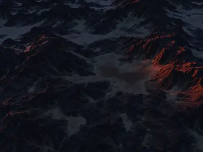 Mountainous Terrain - 8k - Includes Element3d version Free 3D model