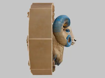 Eternal Ram emblem Low-poly 3D model