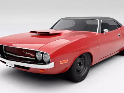 Dodge Challenger 1970 Low-poly 3D model purchase