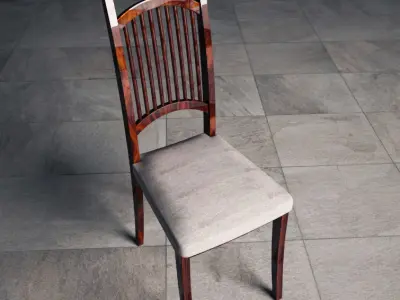 Chair wooden Free 3D model