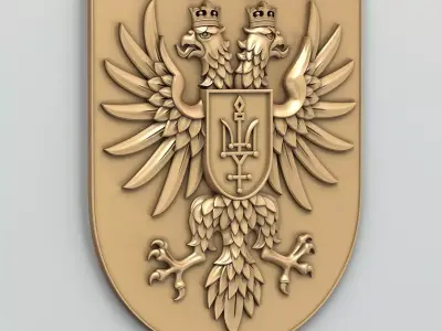 Coat of arms of Chernihivskiy region of Ukraine 3D model