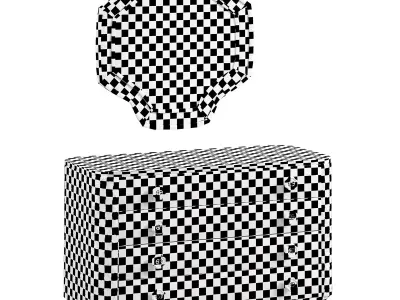 Botega Silver Dresser by elve luxury 3D model