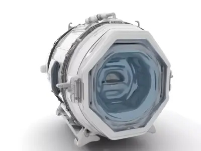 Futuristic Tunnel Apparatus Model Pack Low-poly 3D model