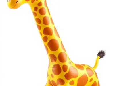 Inflatable Giraffe Toy Model Pack Low-poly 3D model