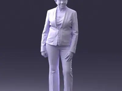 000377 Woman in Green Jacket 3dp 3D print model