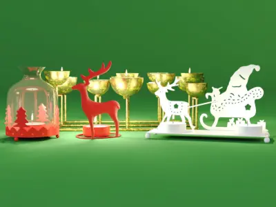 Christmas Candle Holders by ZARA HOME 3D model