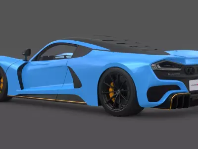 2021 Hennessey Venom F5 3D Model Hypercar American Engineering 3D model
