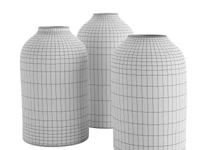 Speckled clay detail vase 3D model
