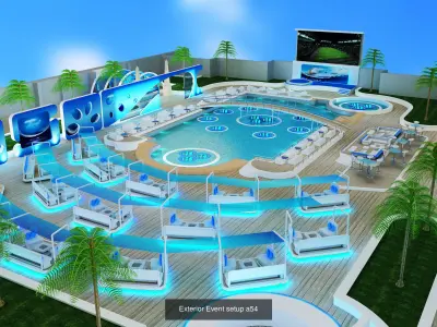 OutdoorExhibition Event Store  G18 3D Model Collection