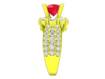 Luxury Fashion Diamond Women Ring 3D Model A5416 3D print model