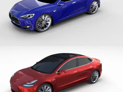Tesla Model 3 and Model S Pack 3D model