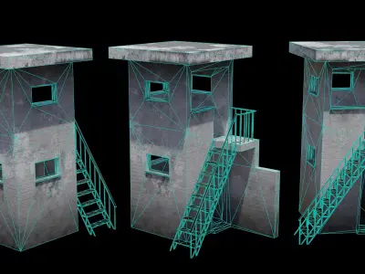 A Small Building Free low-poly 3D model