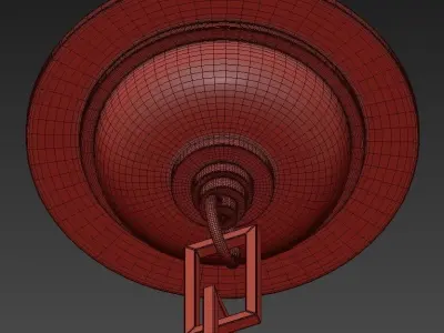 LARGE ONE TIER CHANDELIER 3D model