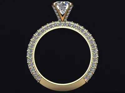 Solitaire Engagement Ring Jewelry 3D print model