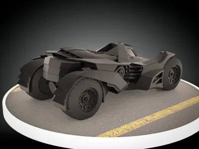 Batmobile Tumbler Low-poly 3D model