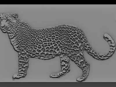 Cheetah plate with holes 3D print model