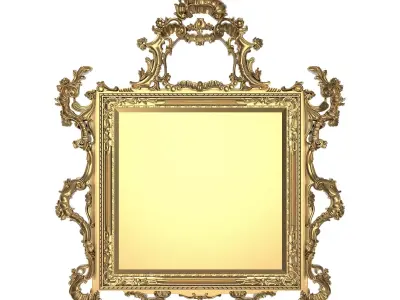 carved frame 3D model 26