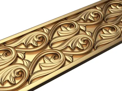 Collection of Ornament Elements Low-poly 3D model