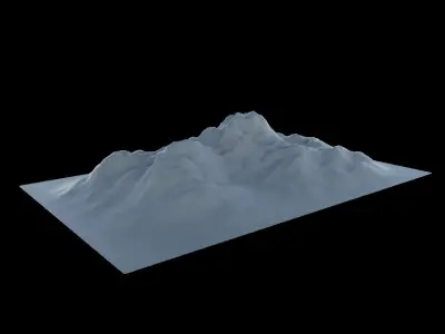 Mountain - Landscape terrain Free low-poly 3D model