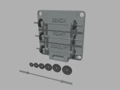 Gym Weights Personal Record 3D print model