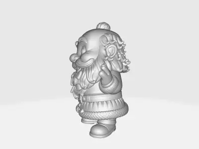 Candy Santa Claus Figurine Whimsical Holiday Santa Decoration 3D print model