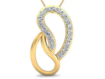 Solitaire Women Pendant 3dm STL OBJ FBX Renders Details 3D print model 76