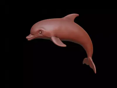 Dolphin Animal Sculpture 3D print model purchase
