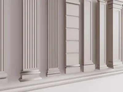 Classical Column Reference Set 3D model