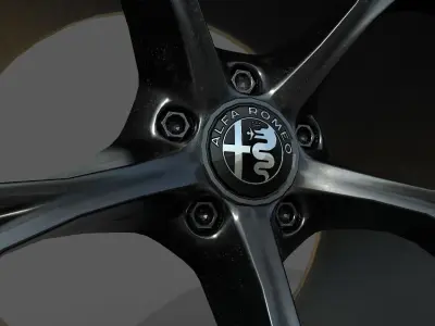 Alfa Romeo Rim and Tire 3D print model