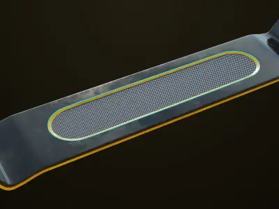 Sic-Fi Emissive Hoverboard 5 All PBR Unity UE Textures Included Low-poly 3D model