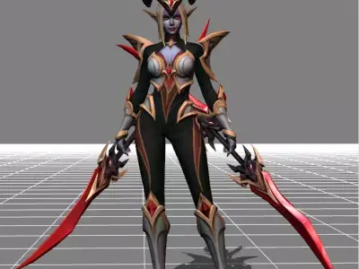 Karina Blood Moon Skin 08 Low-poly 3D model