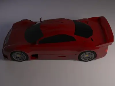 Mercedes CLK-GTR 1997 LowPoly Low-poly 3D model
