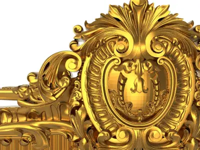 carved frame 3D model 24