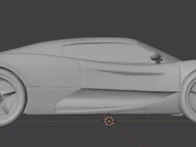 Detailed Sports Car 3D model Low-poly 3D model