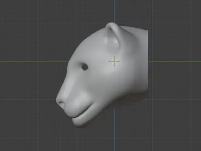 Panther head blend obj ztl 3dm 3D model