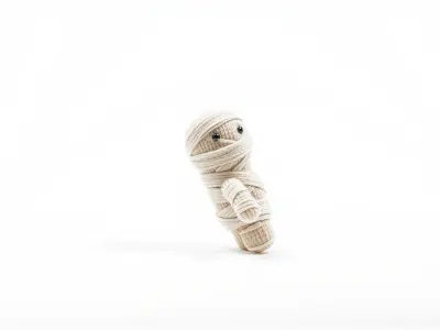 Cute Mummy Toy Wrapped in Bandages model pack Low-poly 3D model