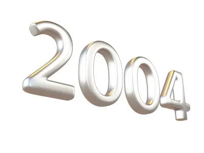 Year Number 2004 v1 003 Low-poly 3D model