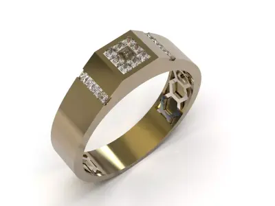 Luxury men cad jewelry ring model mr0336 3D print model